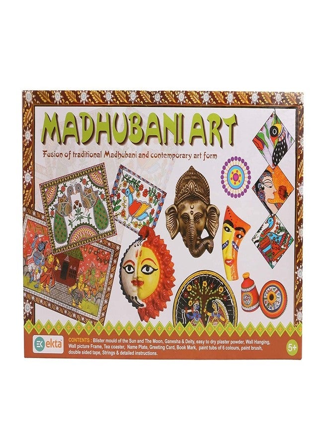 Ekta YUVDIK Madhubani Art, Madhubani Painting Set, Art Kit for Kids Traditional and Contemporary Multi Color YUVDIK - Image 1
